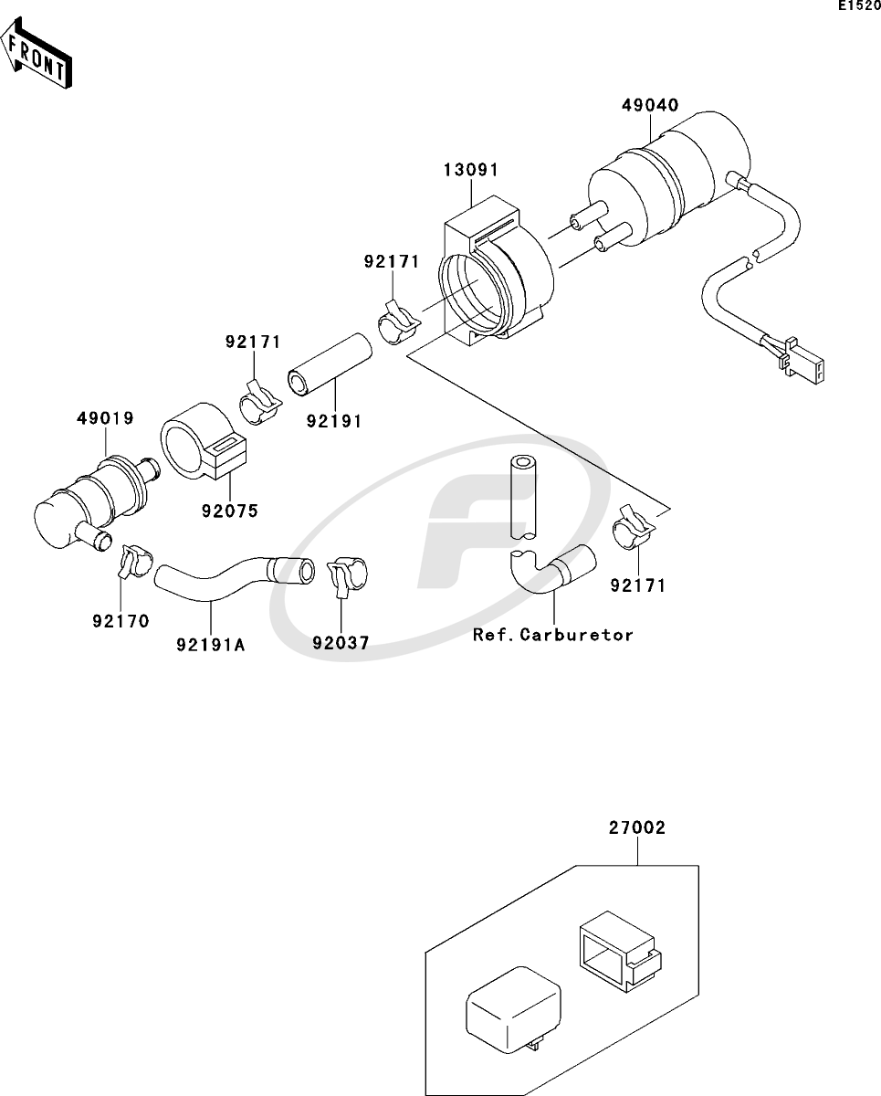 Kawasaki ZX600-J2P 2001 Fuel Pump supplied next day (UK only) by