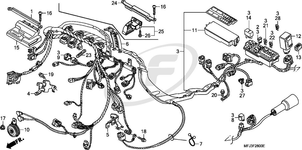 Honda CBR600RR7 2007 WIRE HARNESS supplied next day (UK only) by