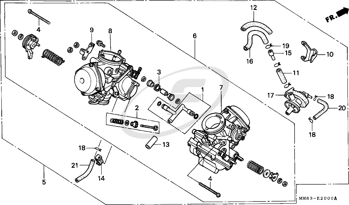 Honda VT1100CH 1987 CARBURETOR (ASSY.) supplied next day (UK only) by