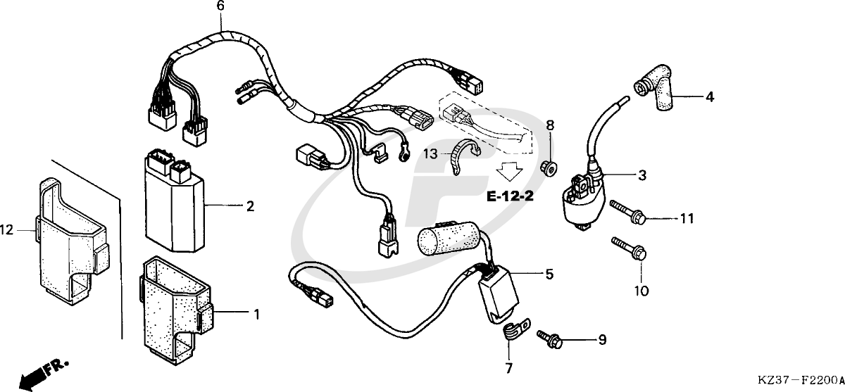 Honda CR250R3 2003 WIRE HARNESS supplied next day (UK only) by Fowlers