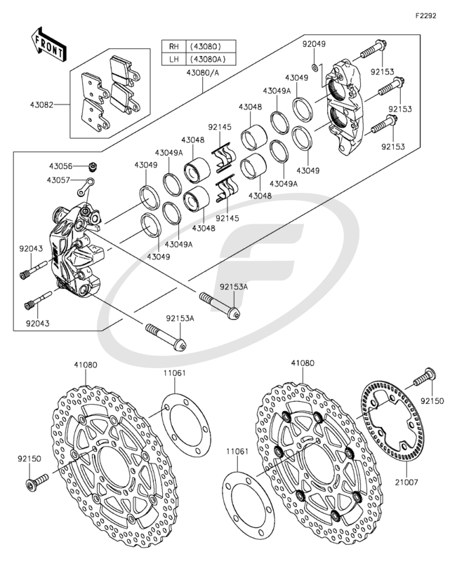 Kawasaki GTR 1400 ABS 2016 Front Brake supplied next day (UK only) by