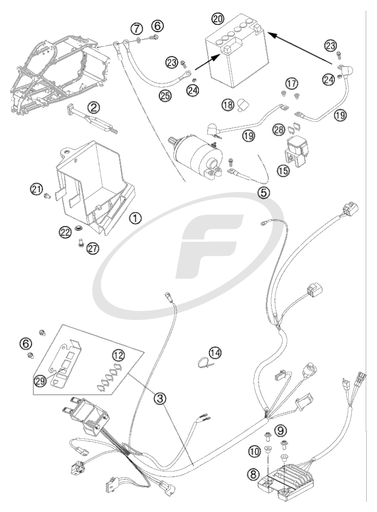 KTM ATV/QUAD 505cc 2012 WIRING HARNESS supplied next day (UK only) by